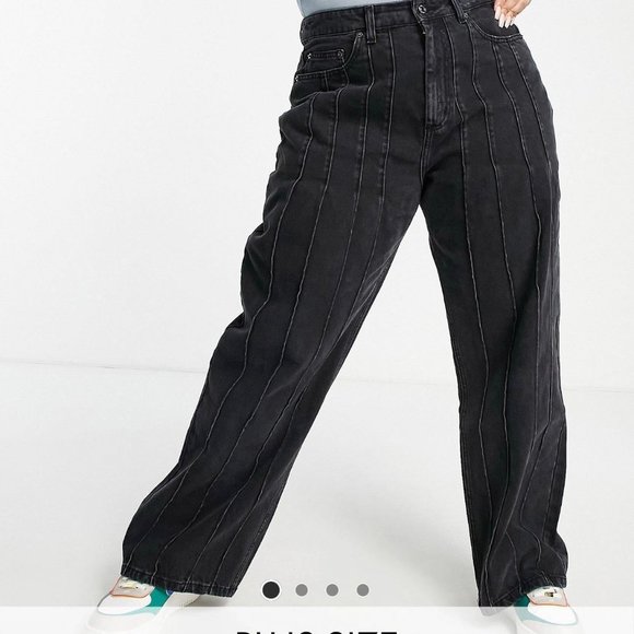 ASOS | Women’s | Plus High Rise Straight Dad Jeans with Front Seams | Size: 16 - Picture 5 of 8